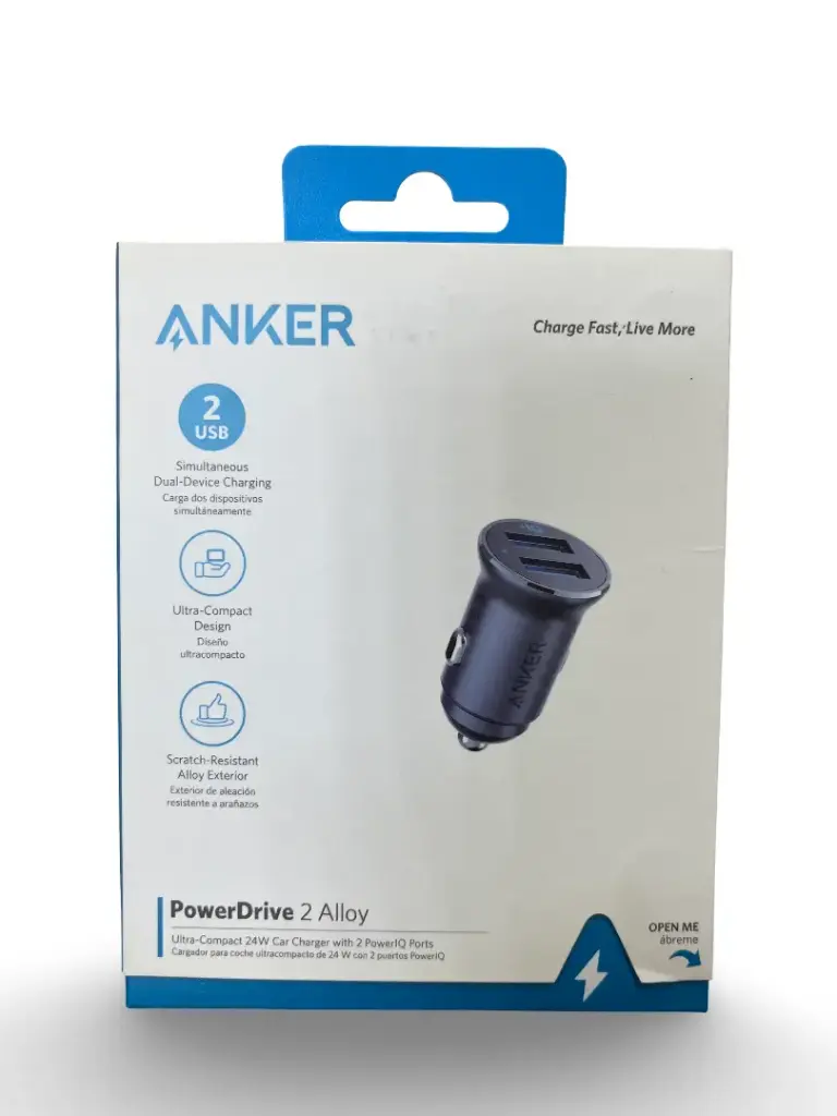 PowerDrive 2 Alloy أنكر شاحن سيارة مخرجين فضي