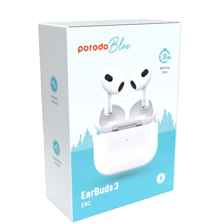 Porodo Blue Deep Bass Wireless Earbuds 3