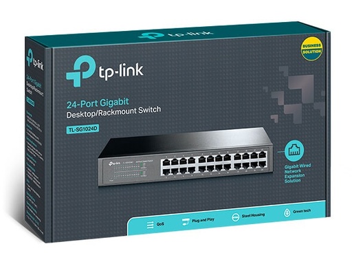 24-Port Gigabit Deaktop/Rackmount Switch ( TL-SG1024D ) محول شبكة ب 24 منفذ