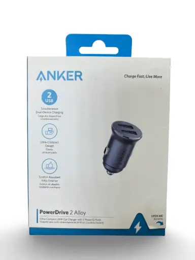 PowerDrive 2 Alloy أنكر شاحن سيارة مخرجين فضي