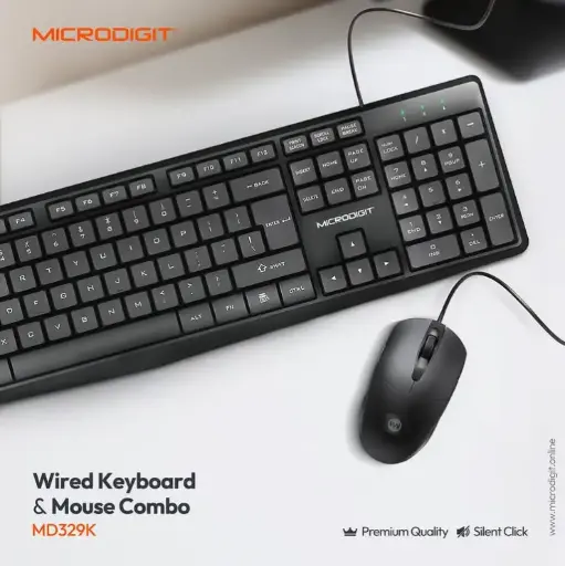 [MD329K] Premium Wired Keyboard & Mouse Combo